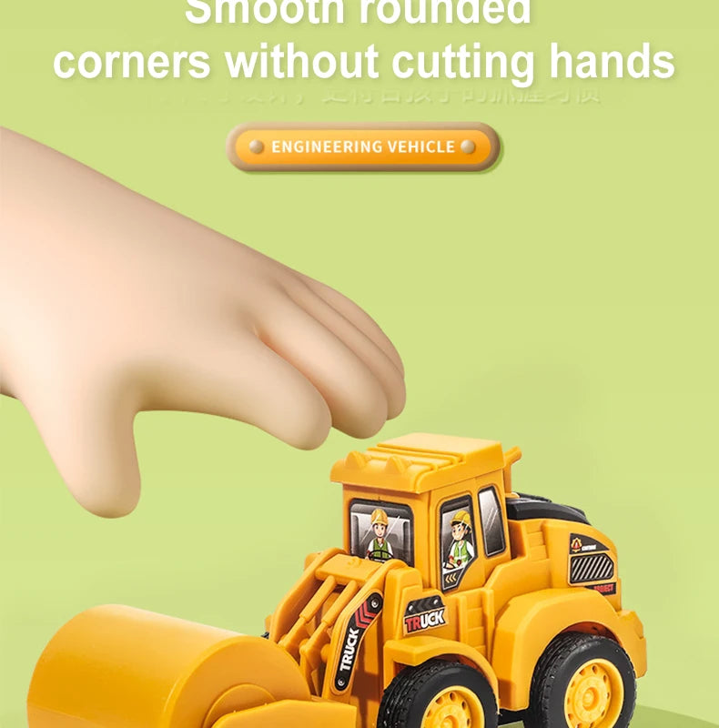 Engineering Vehicle Model Press Sliding Car Excavator Bulldozer for Children