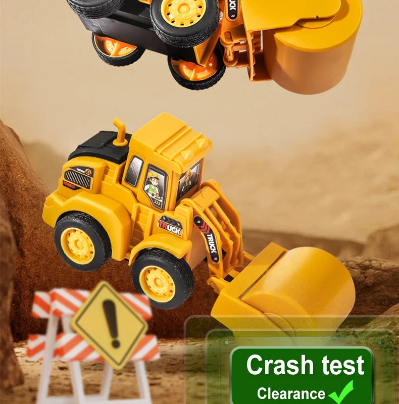 Engineering Vehicle Model Press Sliding Car Excavator Bulldozer for Children