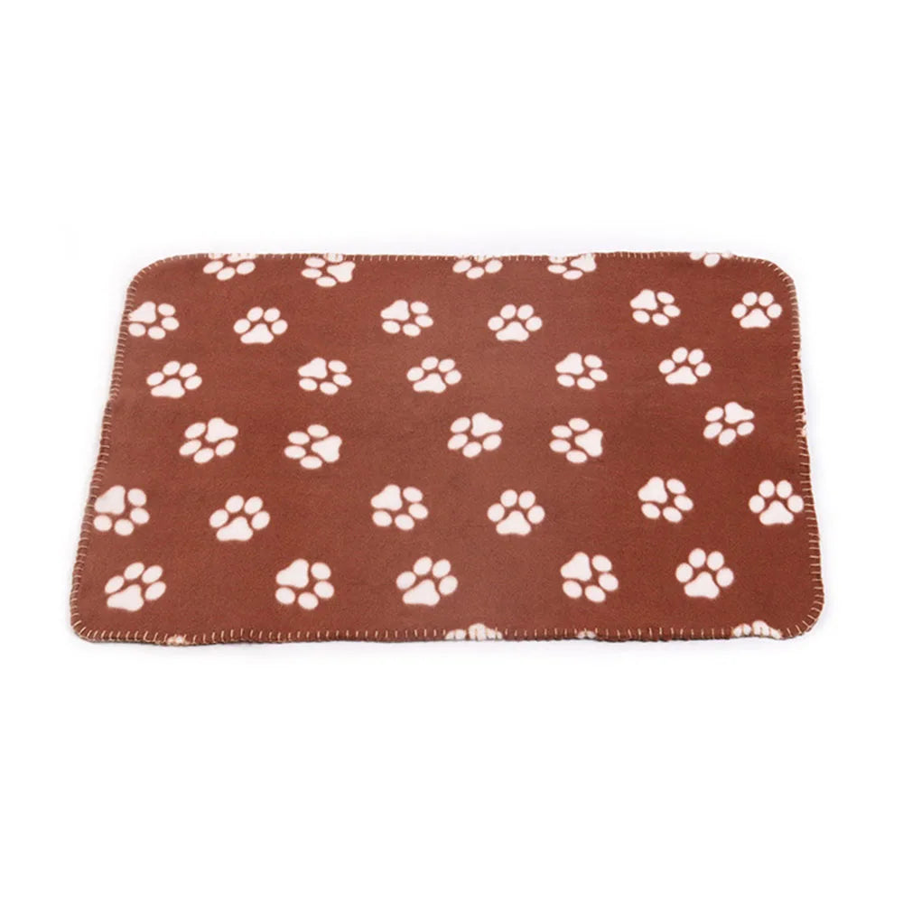 Dog-Cat Winter Pet Blankets Paw Prints