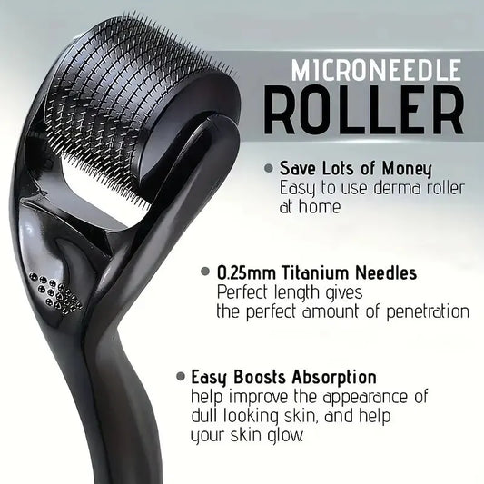 Microneedle Derma Roller With Titanium Needles Facial Beauty Hair Beard Scalp