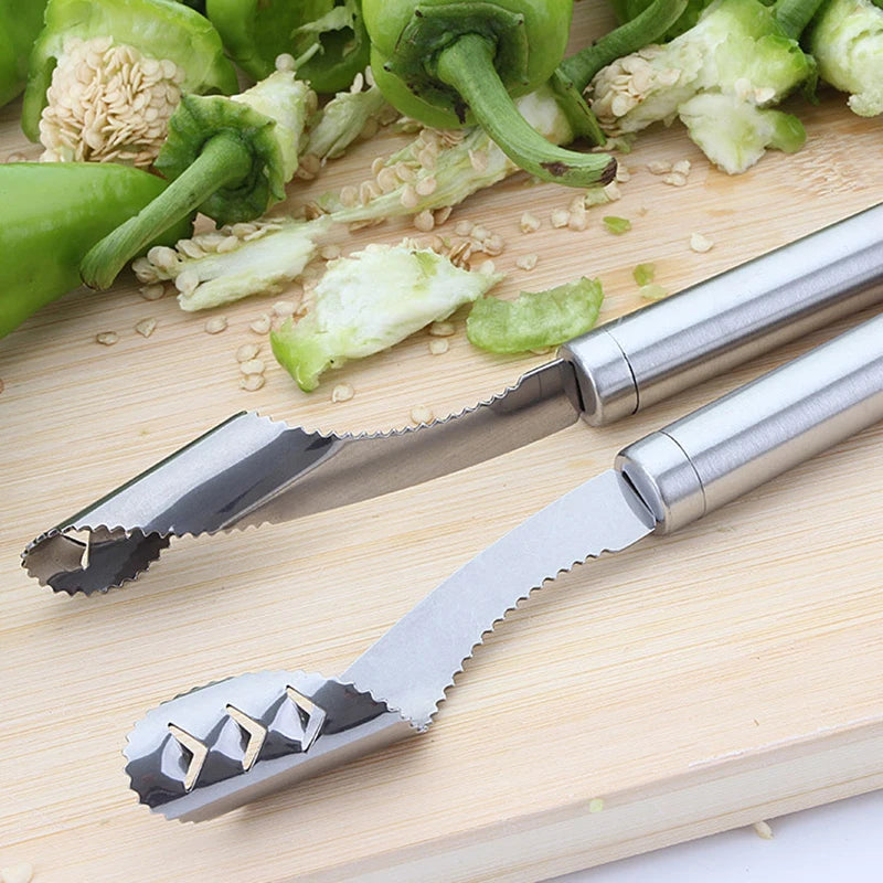 Vegetable Fruit Coring Tool Slicer Edge Rotating Cutter Corers Seed Remover Stainless Steel
