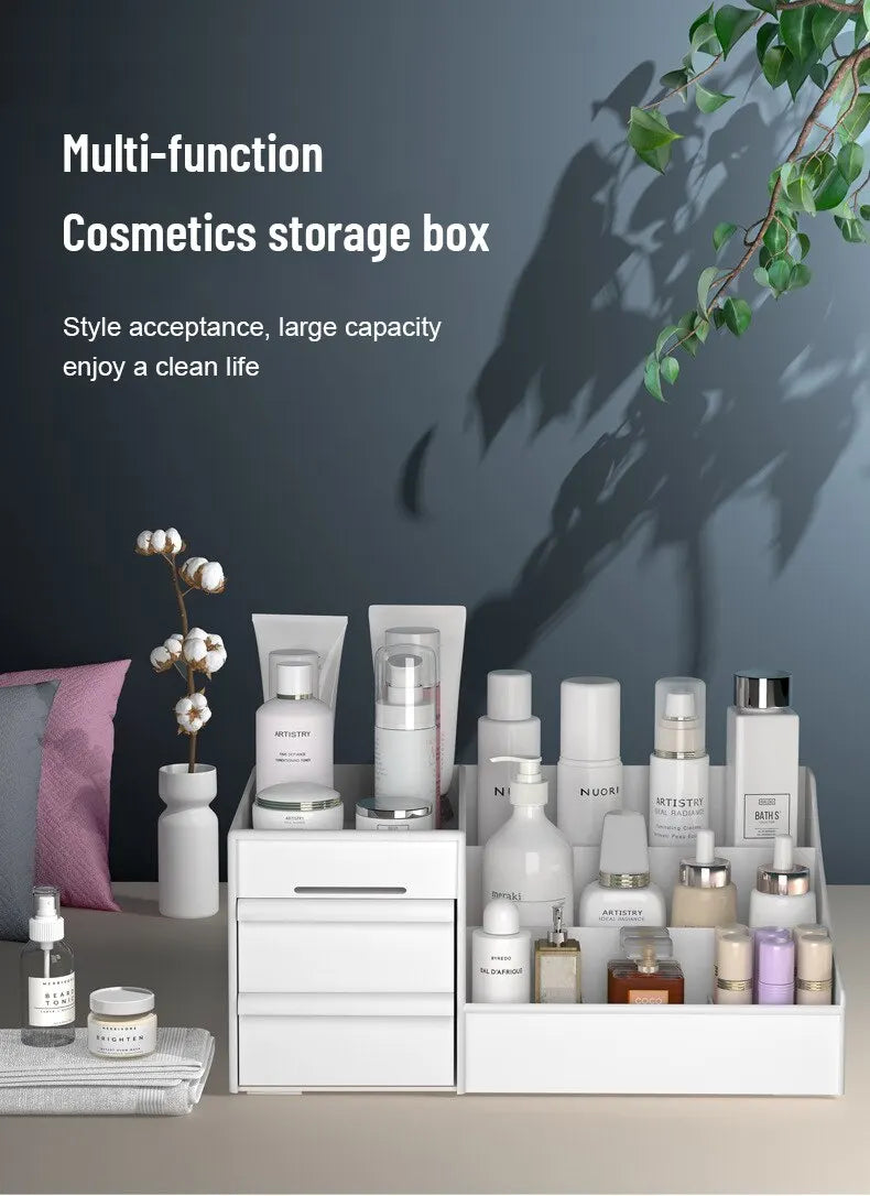 White New Drawer Makeup Storage Box