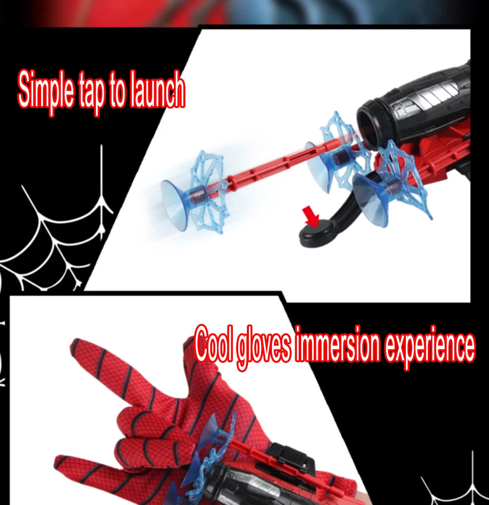 Marvel Spiderman Hulk Super Heroes Glove Launcher Set Hero Launcher Wrist Set