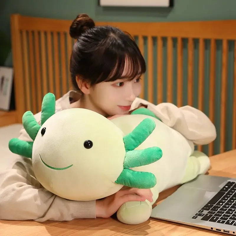Giant Colorful Newt Plush Fish Long Cute Pillow Toy