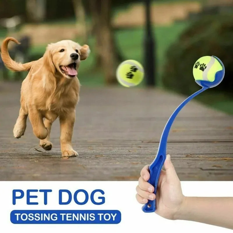 Hand Throwing Ball Toy for Pet Tennis Launcher Pole Outdoor Activities Dogs Training