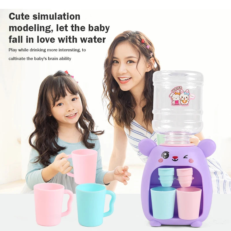 Children's Toys Simulation Water Dispenser with Cup Mini Fun Drinking Fountain for Girls Miniature Item