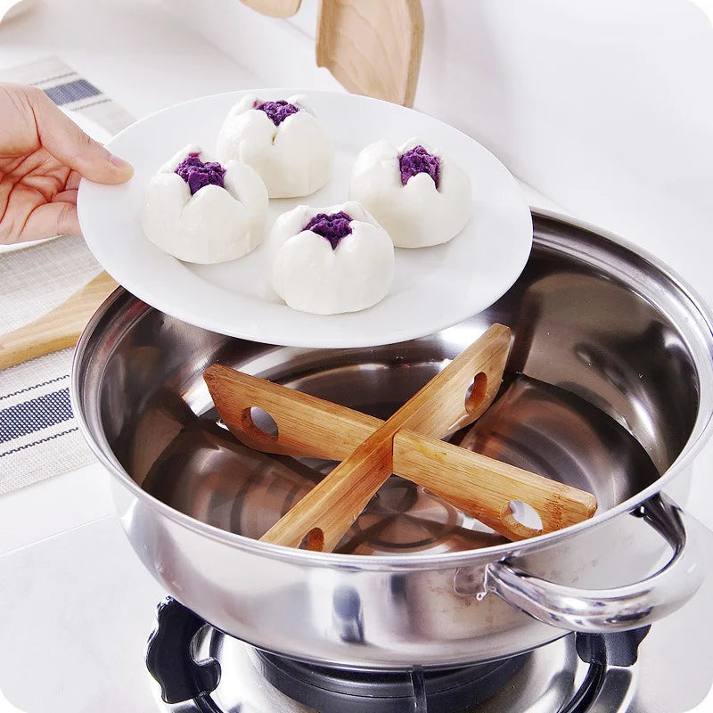 Tray Rack Detachable Wood Table Mat Kitchen Pot Heat Insulated Cooling Dish Potholders