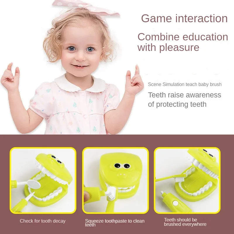 9PCS Simulation Dentist Play Set  Baby Dental Doctor Medical Kit Pretend Toy for Kids