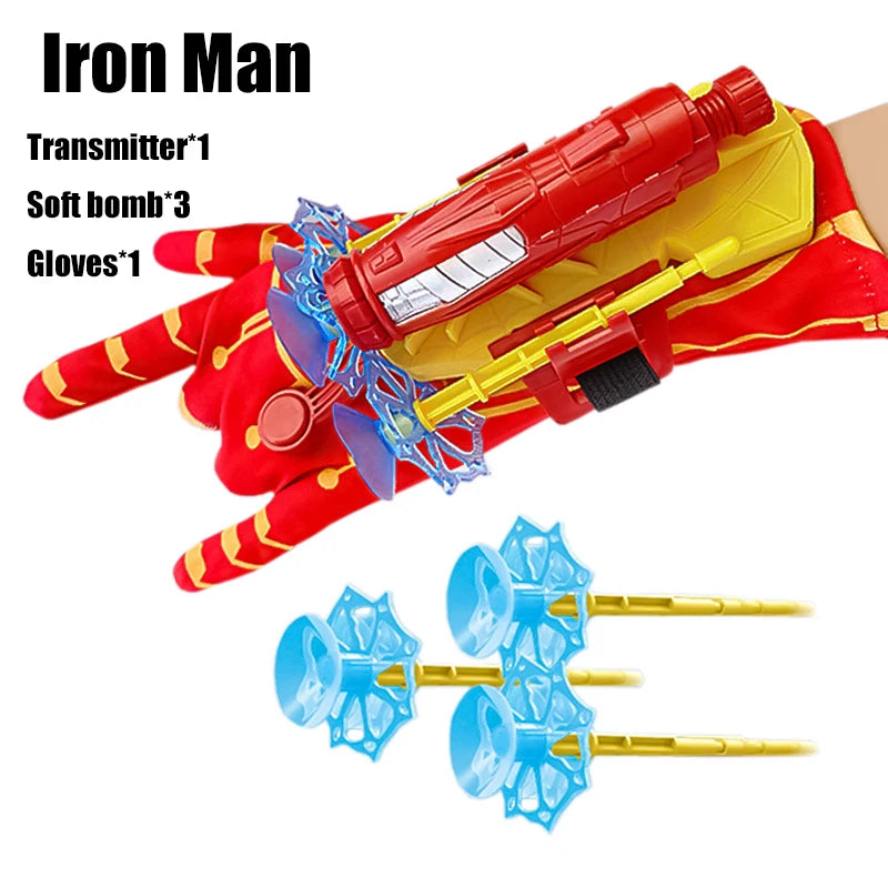 Marvel Spiderman Hulk Super Heroes Glove Launcher Set Hero Launcher Wrist Set