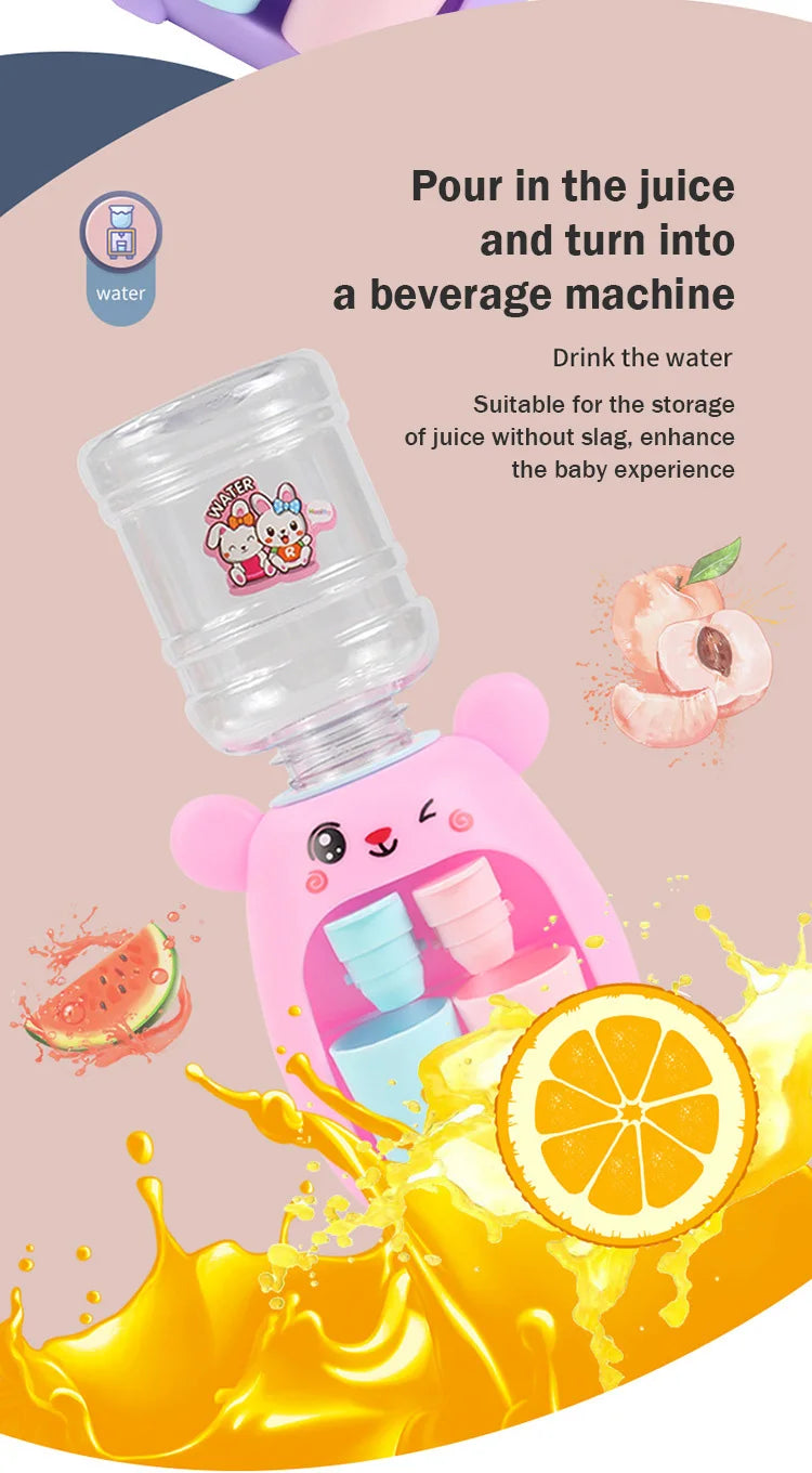 Children's Toys Simulation Water Dispenser with Cup Mini Fun Drinking Fountain for Girls Miniature Item