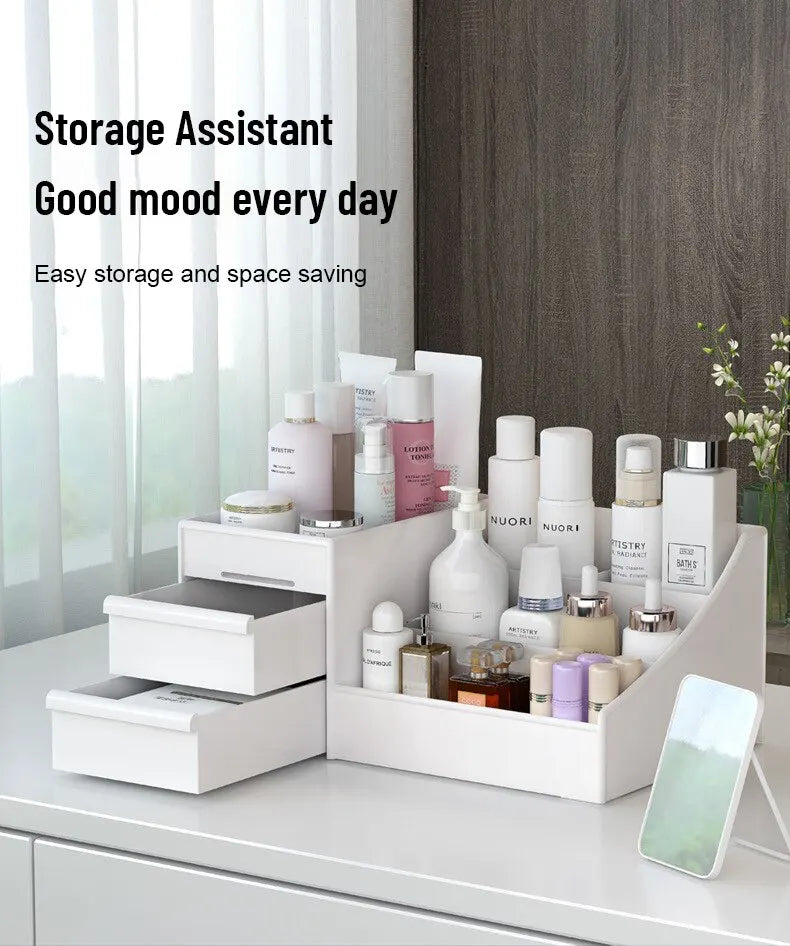 White New Drawer Makeup Storage Box