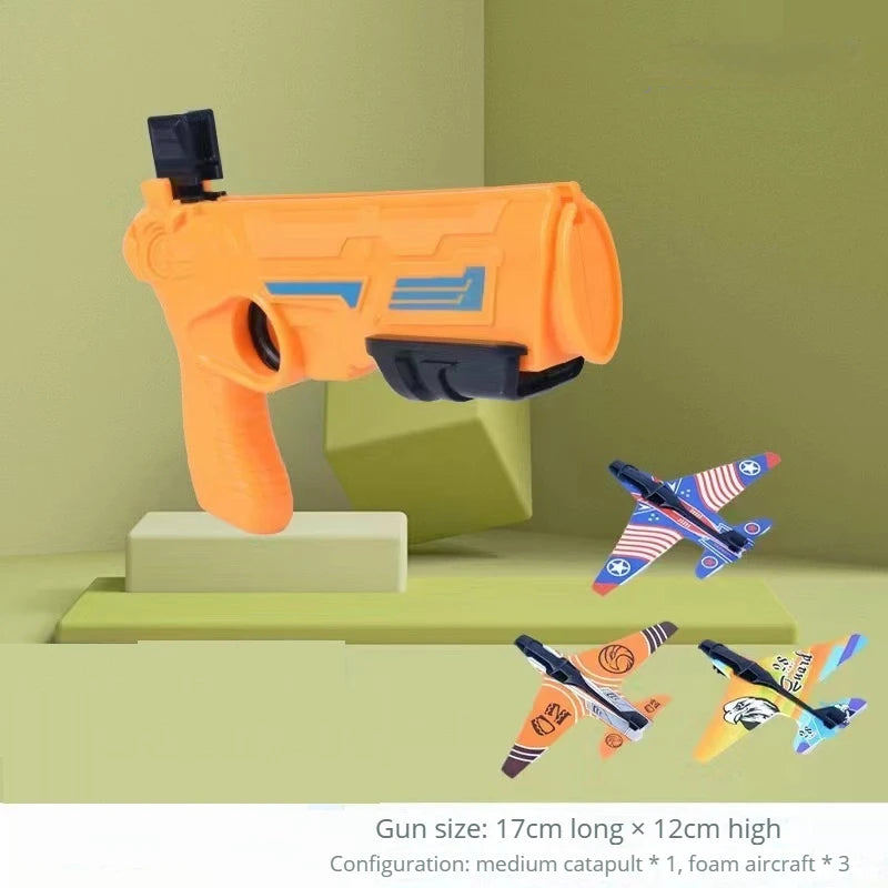 Children's Toys Airplane Launcher Fun Foam Airplane Outdoor  Sports Flying Toy Gift