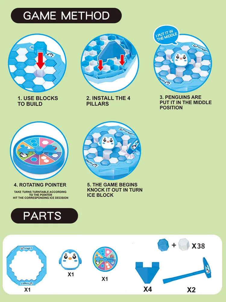 Mini Ice Breaking Penguin frog trap game Parent Child Interactive party board game