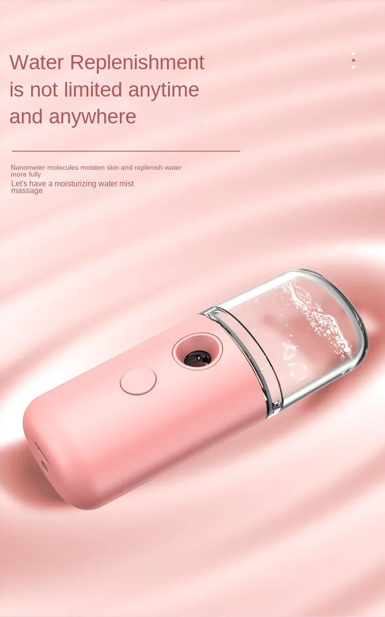 Mini Portable Humidifier Facial Steamer Device Beauty Spray Hydrating