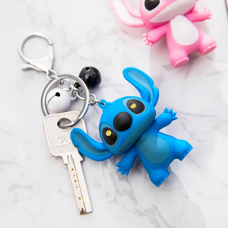 Disney Stitch LED Keychain Anime Cartoon Figures