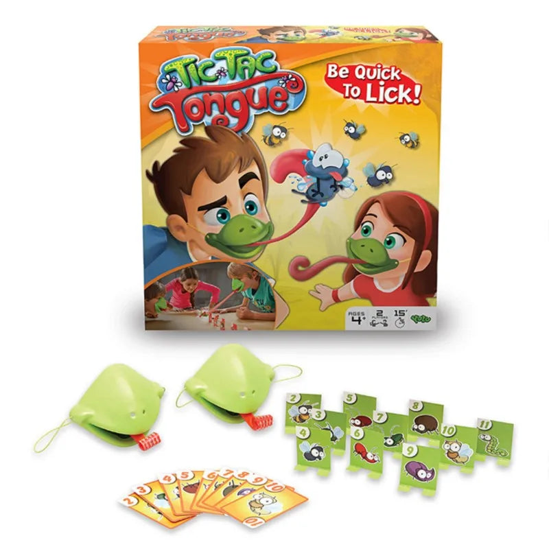 Tic Tac Tongue Competitive party board game Frog Tongue Mask desktop Game Set
