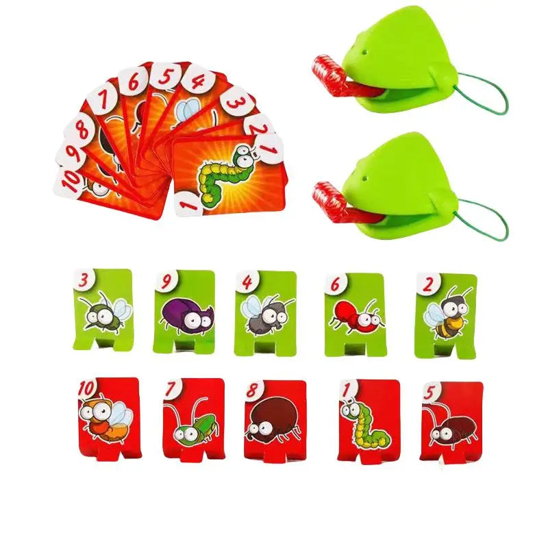 Tic Tac Tongue Competitive party board game Frog Tongue Mask desktop Game Set