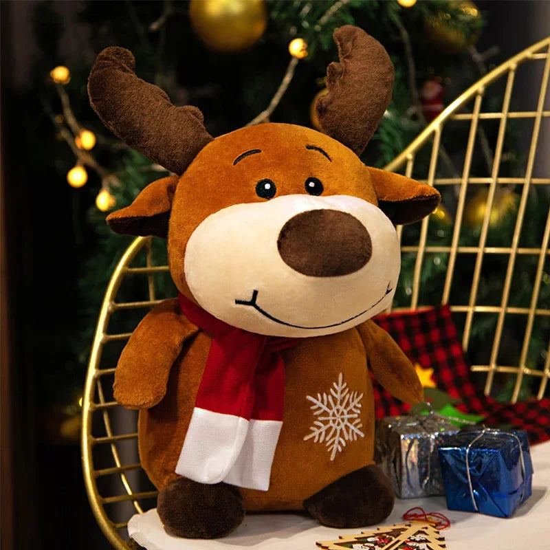 Cute Santa Claus Snowman Elk Granny Plush Toys Christmas Decor Dolls