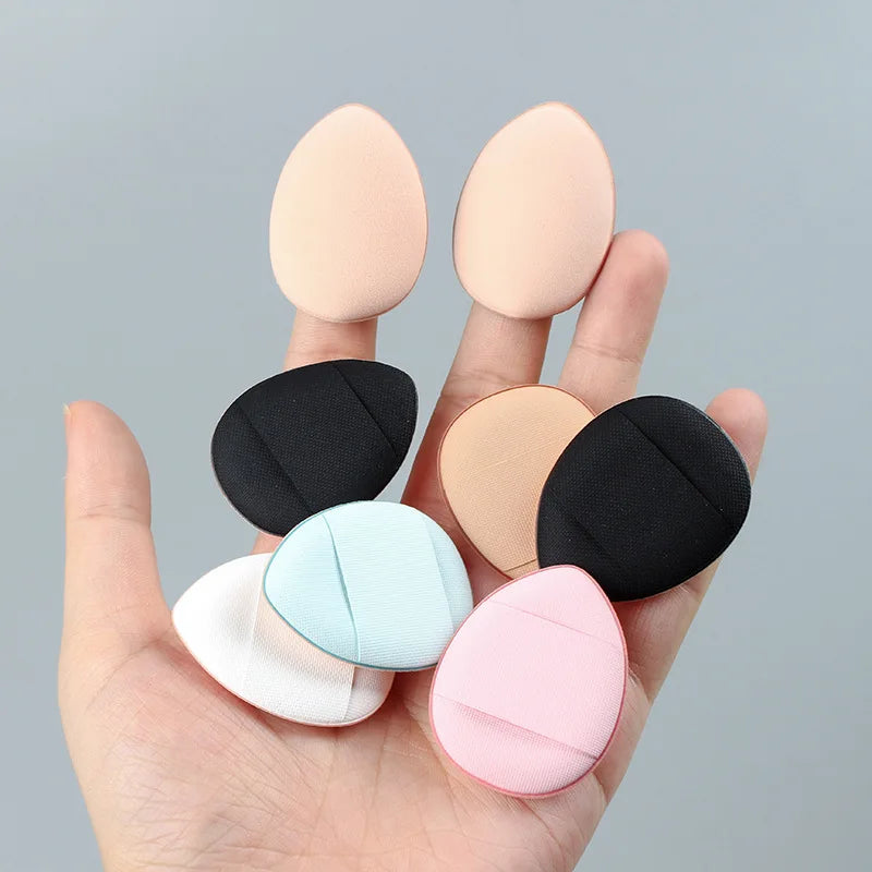 3/10pcs Mini Size Professional Cosmetic Cushion Puff Finger Puff Set Makeup Sponge