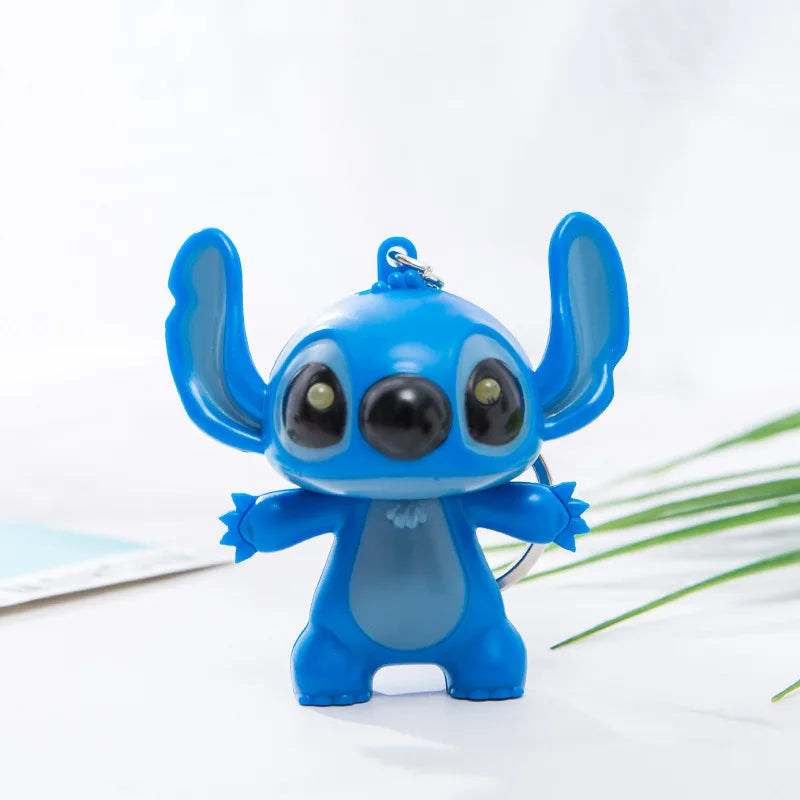 Disney Stitch LED Keychain Anime Cartoon Figures