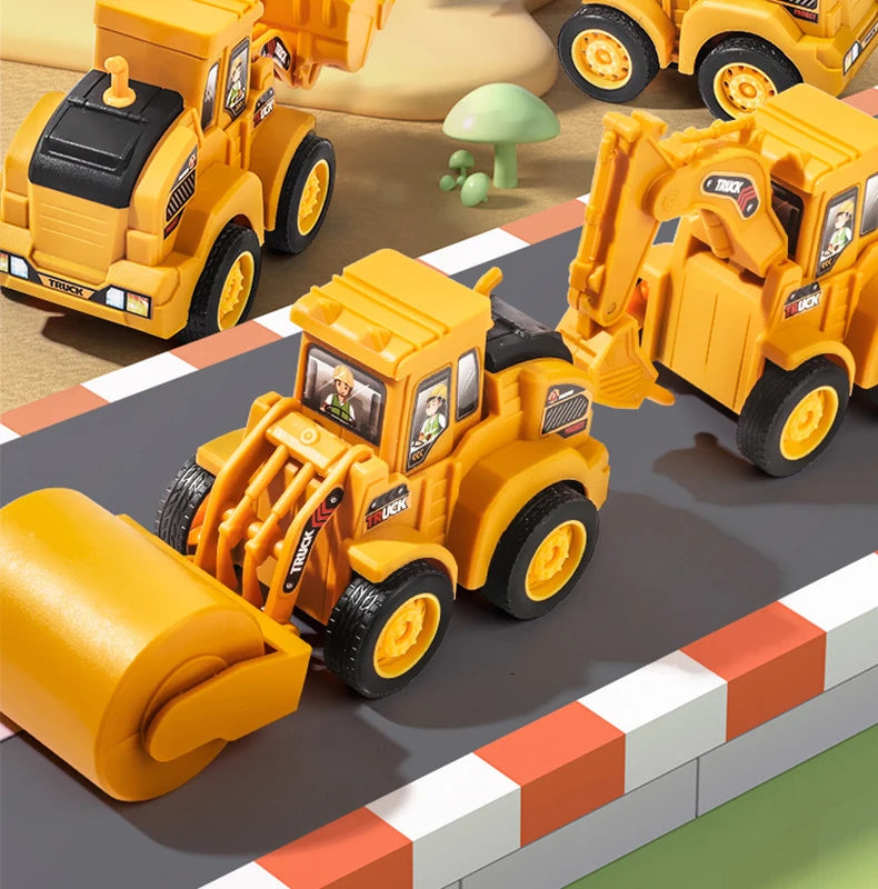 Engineering Vehicle Model Press Sliding Car Excavator Bulldozer for Children