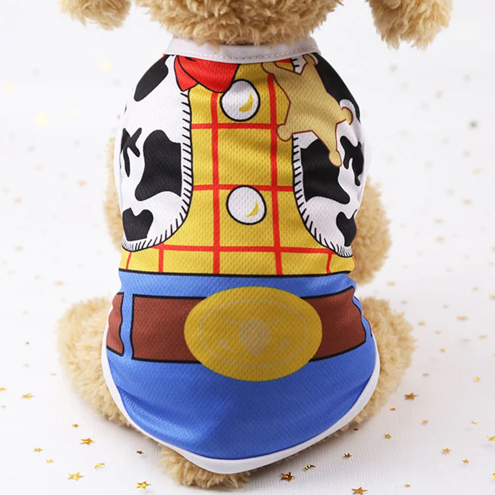 Dog Shirt Vest for Dog Soft Cartoon Sleeveless Vest Breathable Clothes for Boys or Girls Puppy Cat