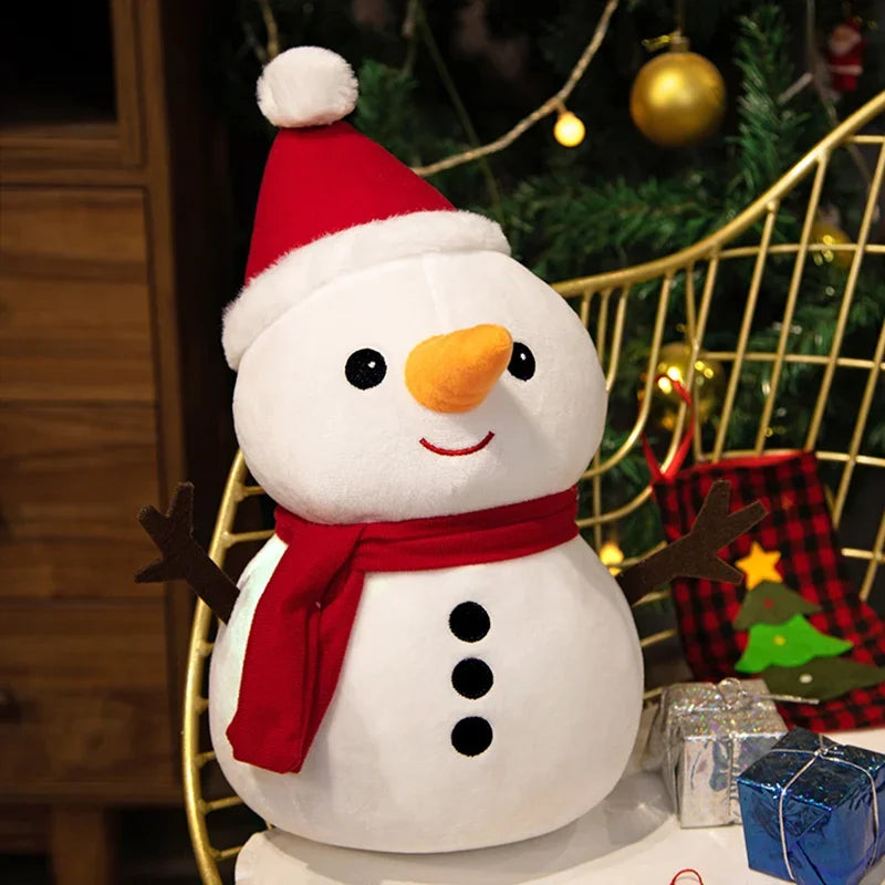 Cute Santa Claus Snowman Elk Granny Plush Toys Christmas Decor Dolls