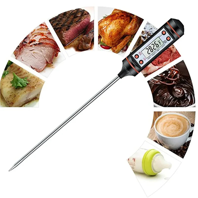 Professional Digital Kitchen Thermometer Barbecue  Meat Food Stainless Steel