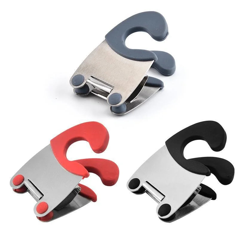 Pot Holder Clip Holder Anti Scald Silicone Grip for Spoon, Spatula