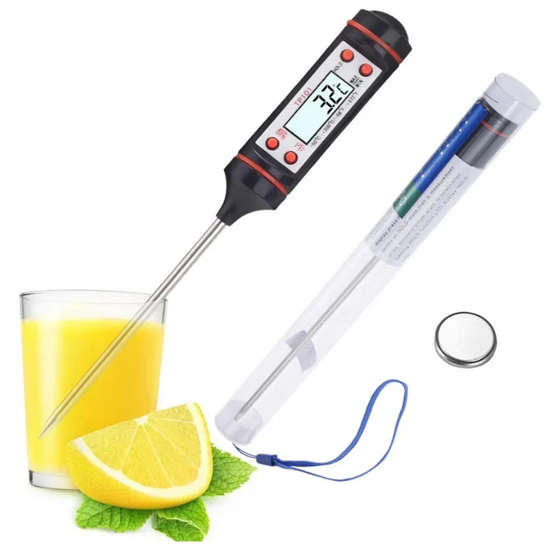 Professional Digital Kitchen Thermometer Barbecue  Meat Food Stainless Steel