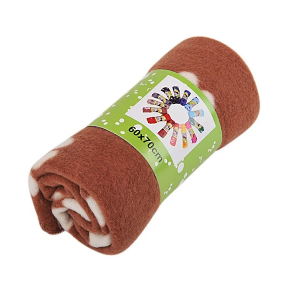 Dog-Cat Winter Pet Blankets Paw Prints