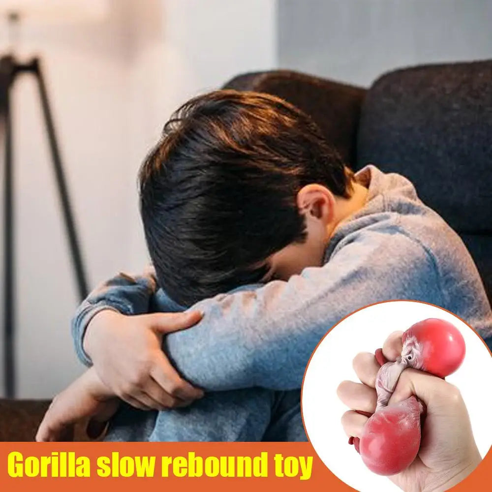 9cm Squishy Antistress Elastic Monkey Funny Decompression Gorilla Stress Relief Squeeze Toy