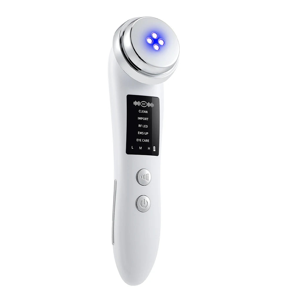 5 Colors EMS Face Beauty Device Microcurrent Red Blue Green Yellow Light Therapy IPL S