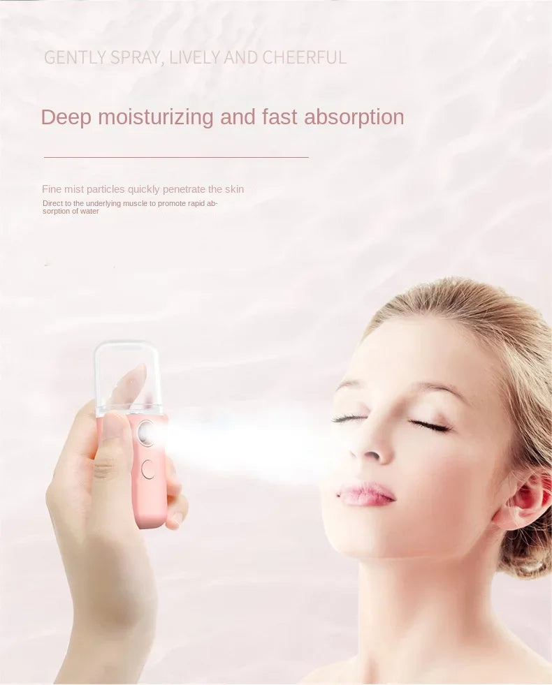 Mini Portable Humidifier Facial Steamer Device Beauty Spray Hydrating