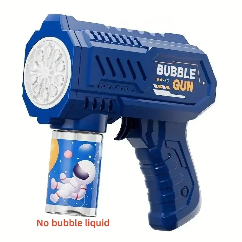 Children Electric Bubble Gun Rocket Soap  Automatic Bubble Machine Bubbles Gun Kids Summer