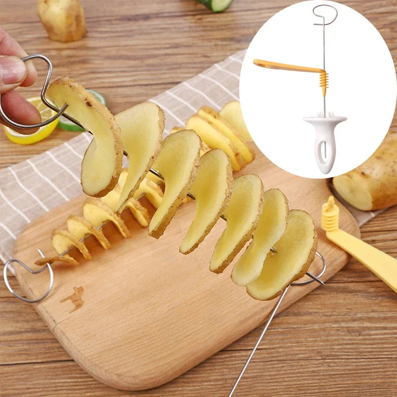 Stainless Steel Plastic Rotate Slicer Twisted Potato