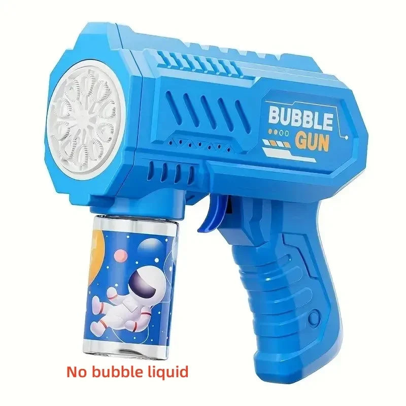 Children Electric Bubble Gun Rocket Soap  Automatic Bubble Machine Bubbles Gun Kids Summer