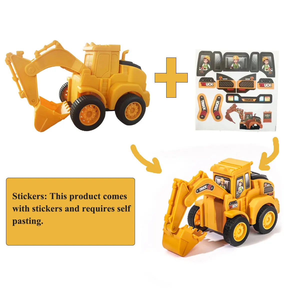 Engineering Vehicle Model Press Sliding Car Excavator Bulldozer for Children