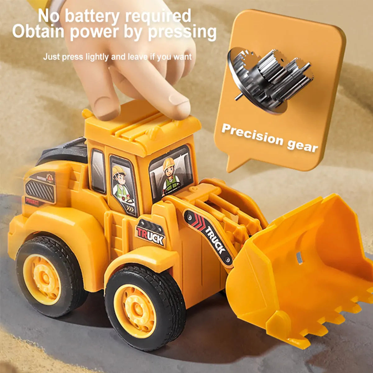Engineering Vehicle Model Press Sliding Car Excavator Bulldozer for Children