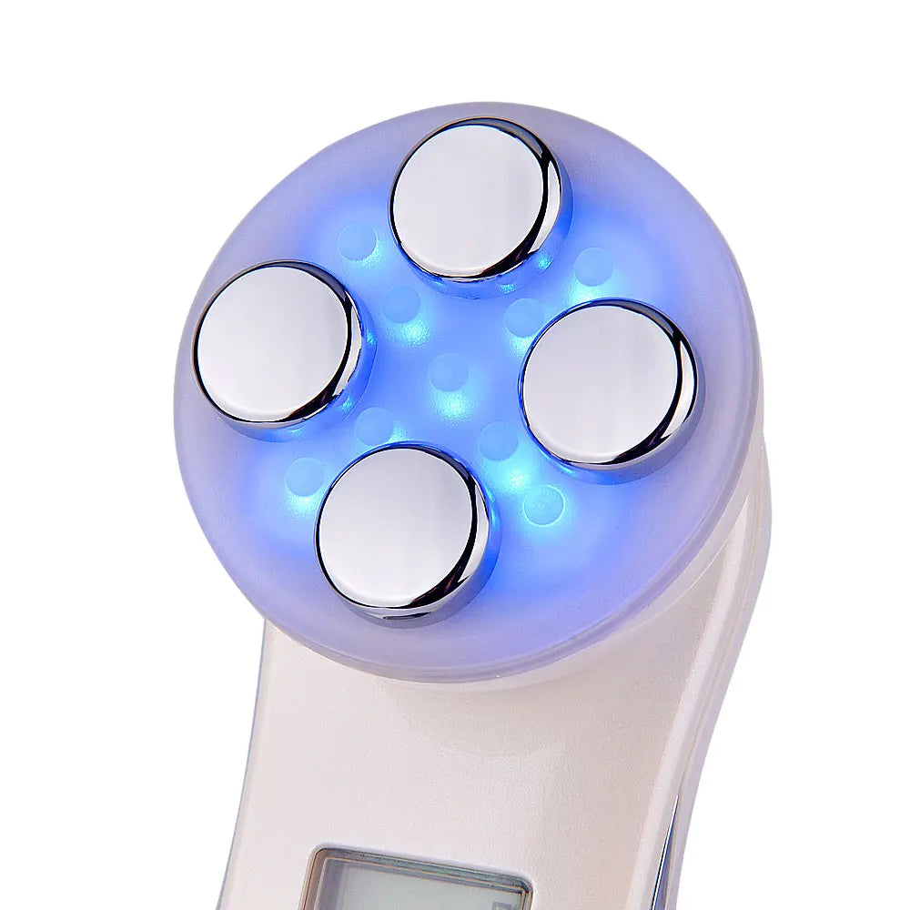 5 Colors EMS Face Beauty Device Microcurrent Red Blue Green Yellow Light Therapy IPL S
