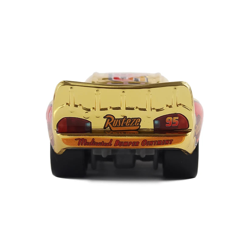 Cars Disney Pixar Lightning McQueen Golden Model Diecast Vehicle Metal Toy Car Kids