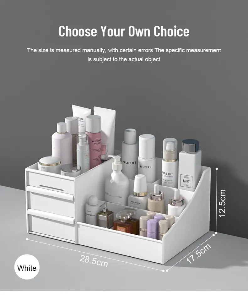 White New Drawer Makeup Storage Box