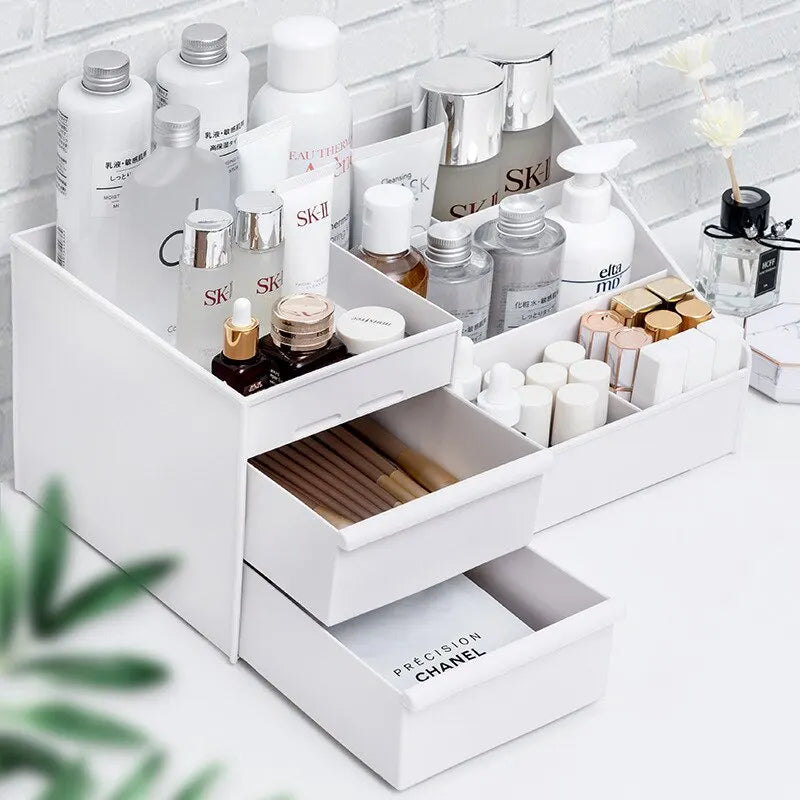 White New Drawer Makeup Storage Box