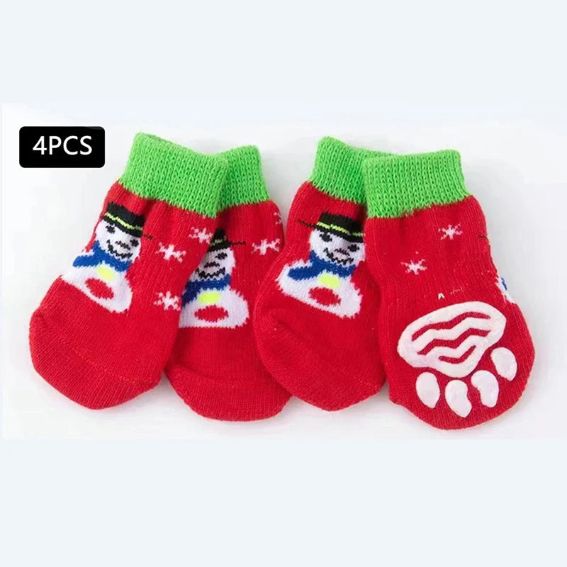 Make Your Pup's Christmas Merry and Bright with Festive Pet Socks in Various Colors and Sizes!
