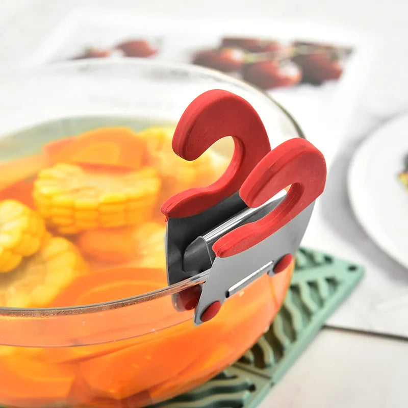 Pot Holder Clip Holder Anti Scald Silicone Grip for Spoon, Spatula