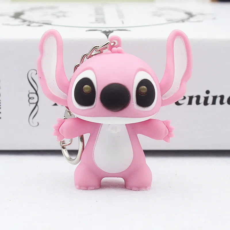 Disney Stitch LED Keychain Anime Cartoon Figures