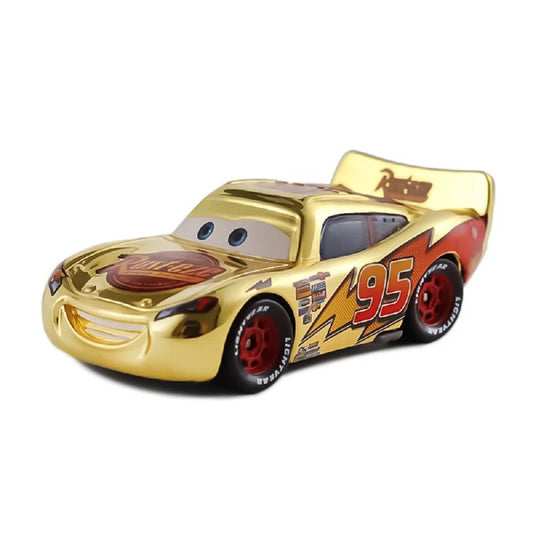 Cars Disney Pixar Lightning McQueen Golden Model Diecast Vehicle Metal Toy Car Kids