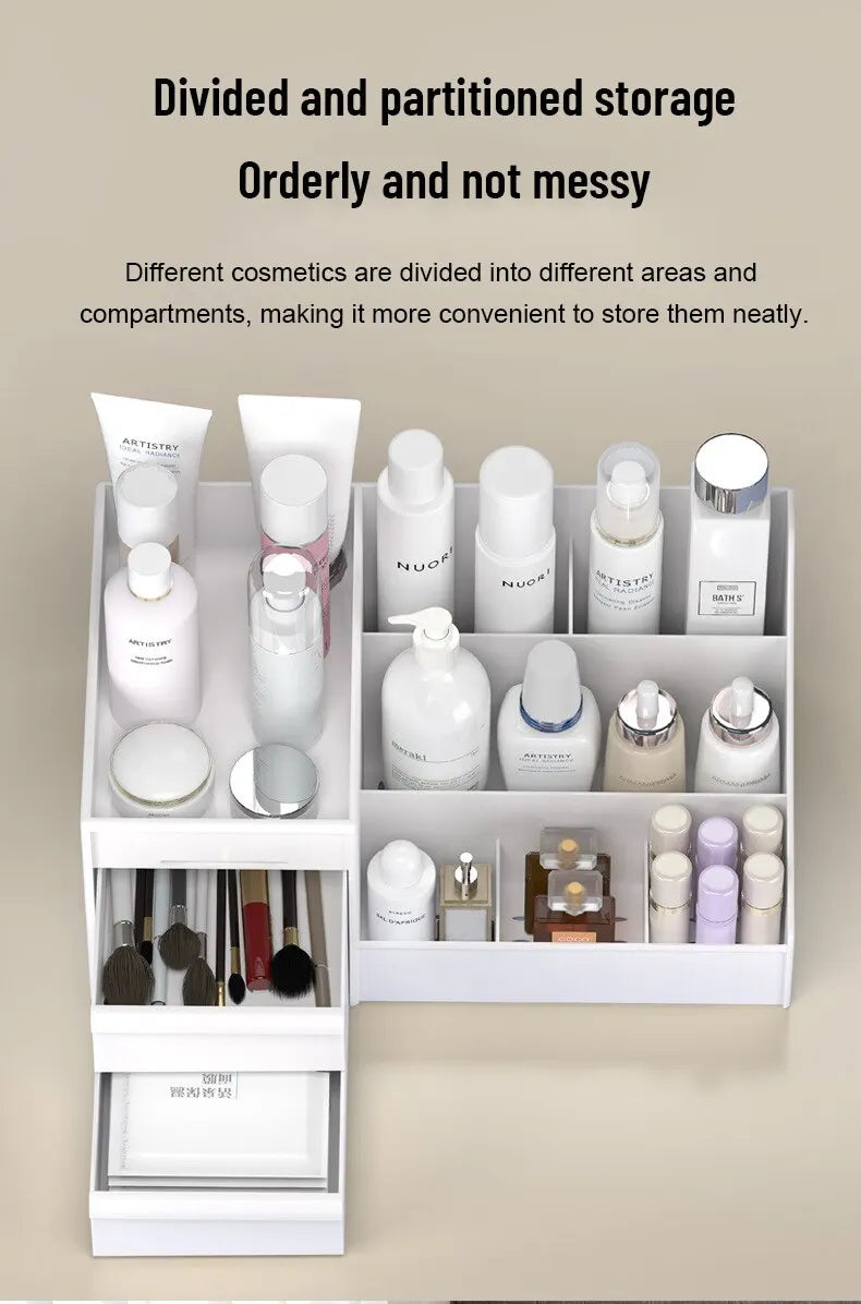 White New Drawer Makeup Storage Box