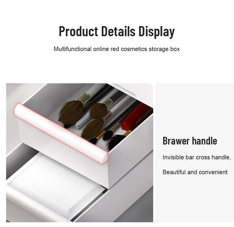 White New Drawer Makeup Storage Box