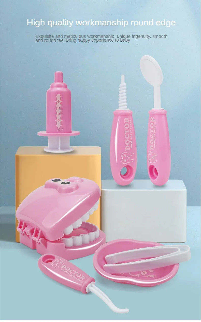 9PCS Simulation Dentist Play Set  Baby Dental Doctor Medical Kit Pretend Toy for Kids